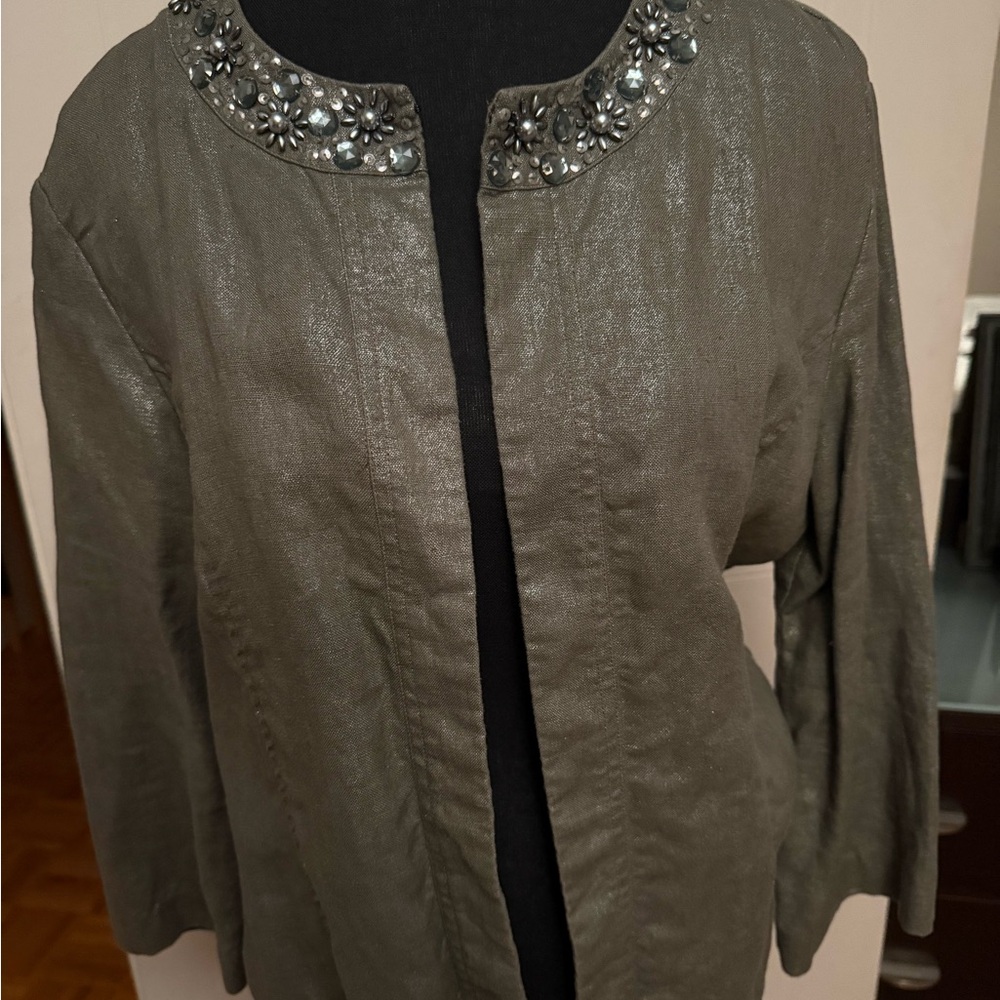 Embellished green women’s Jacket